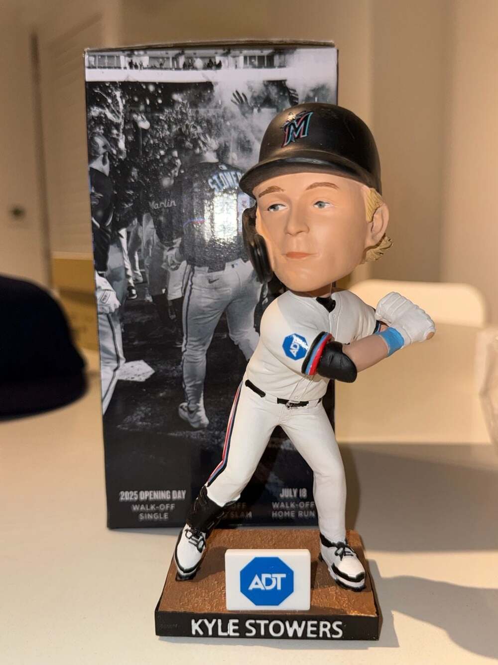 Miami Marlins Kyle Stowers 2026 Opening Day SGA Bobblehead ADT Sponsored